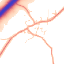 Daytime road noise heatmap for DL10 6JU
