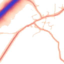 Daytime road noise heatmap for DL10 6JZ