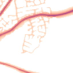 Daytime road noise heatmap for DL10 7BL