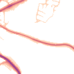 Daytime road noise heatmap for DL10 7EW