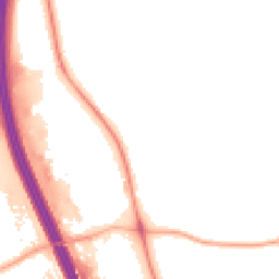 Night-time road noise heatmap for DL10 7GA
