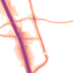 Night-time road noise heatmap for DL10 7HB