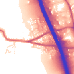 Daytime road noise heatmap for DL10 7HN
