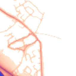 Daytime road noise heatmap for DL10 7LJ