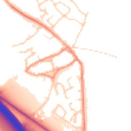 Daytime road noise heatmap for DL10 7LP