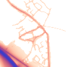 Daytime road noise heatmap for DL10 7LW