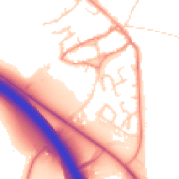 Daytime road noise heatmap for DL10 7LX