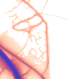 Daytime road noise heatmap for DL10 7NB