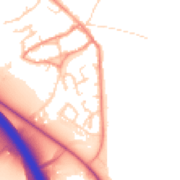 Daytime road noise heatmap for DL10 7NH