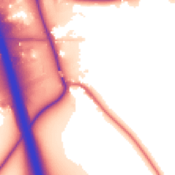 Daytime road noise heatmap for DL10 7PF