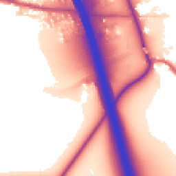 Daytime road noise heatmap for DL10 7PQ