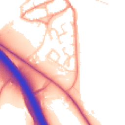 Daytime road noise heatmap for DL10 7RN