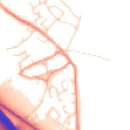 Daytime road noise heatmap for DL10 7RU