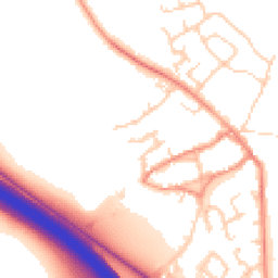 Daytime road noise heatmap for DL10 7RX