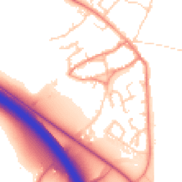 Daytime road noise heatmap for DL10 7RZ