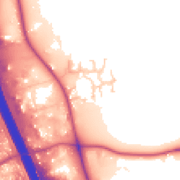 Daytime road noise heatmap for DL10 7TS