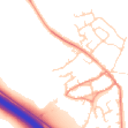 Daytime road noise heatmap for DL10 7UA
