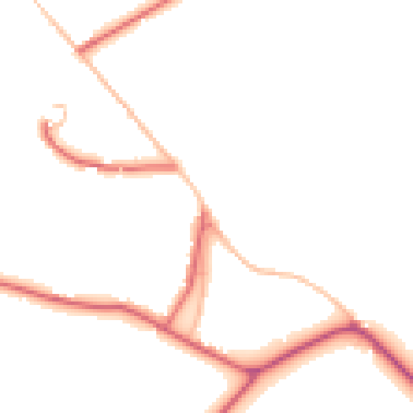 Daytime road noise heatmap for DL12 0AL