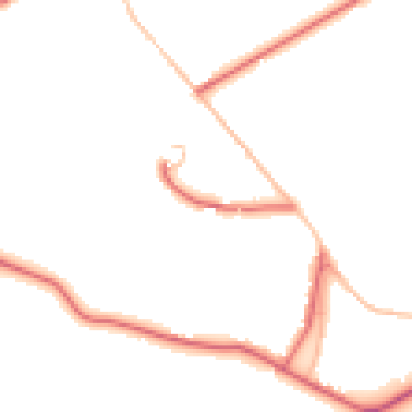 Daytime road noise heatmap for DL12 0AN