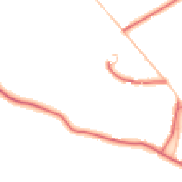 Daytime road noise heatmap for DL12 0AP