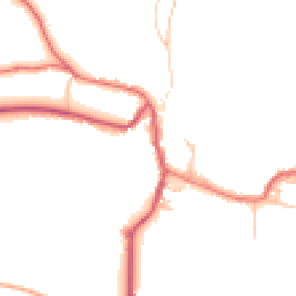 Daytime road noise heatmap for DL12 0BE