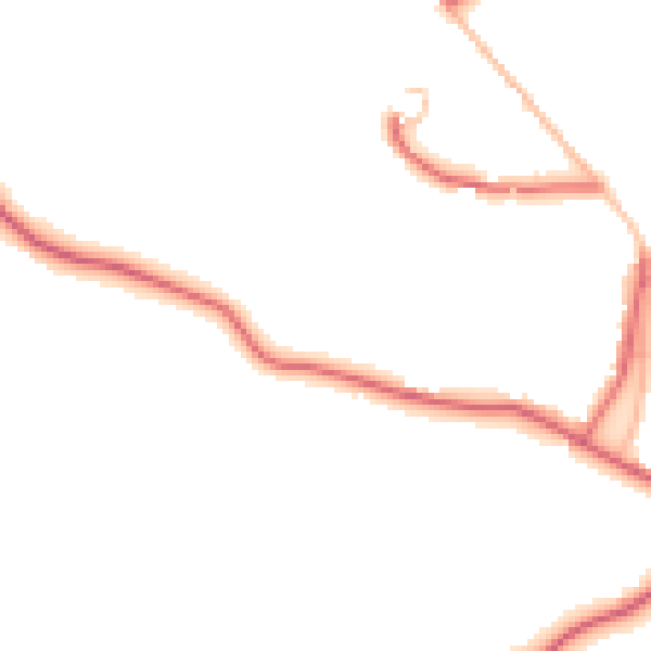 Daytime road noise heatmap for DL12 0BG