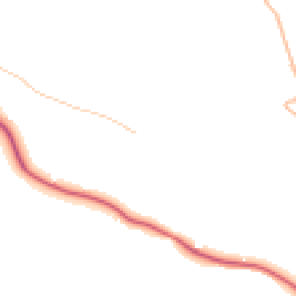 Daytime road noise heatmap for DL12 0EE