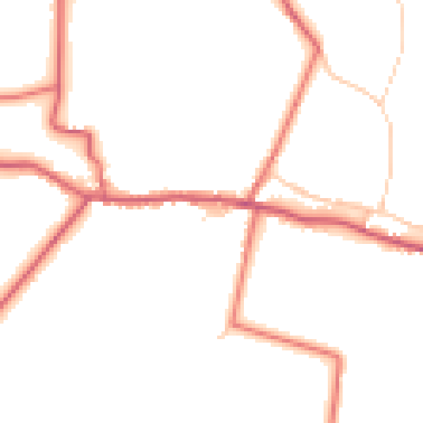 Daytime road noise heatmap for DL12 0JG