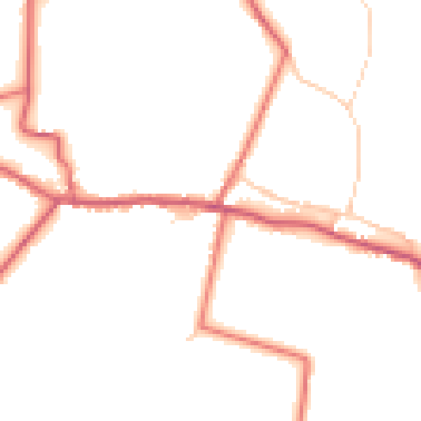 Daytime road noise heatmap for DL12 0JH