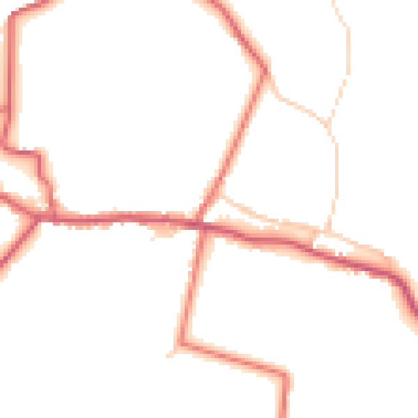 Daytime road noise heatmap for DL12 0JP