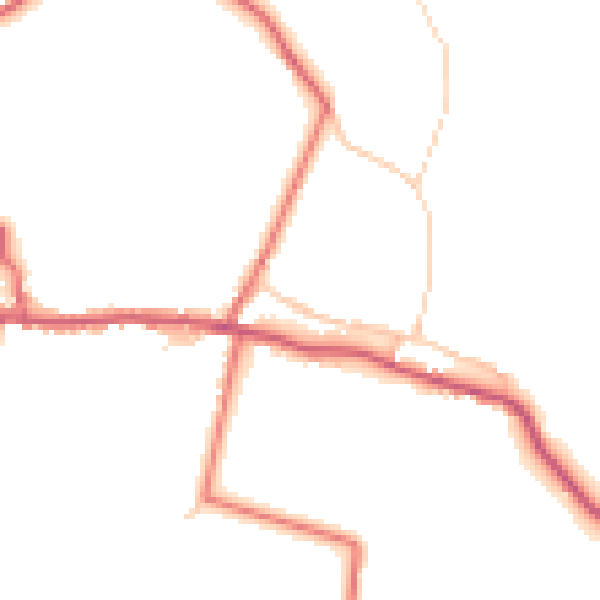 Daytime road noise heatmap for DL12 0JS