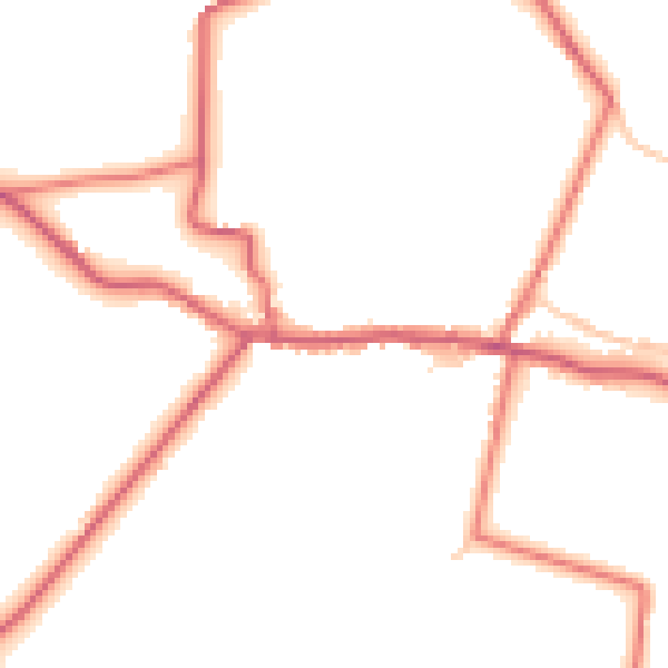 Daytime road noise heatmap for DL12 0LJ