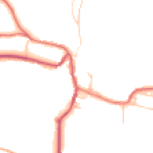 Daytime road noise heatmap for DL12 0QG