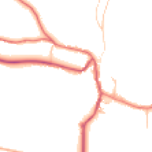 Daytime road noise heatmap for DL12 0RA