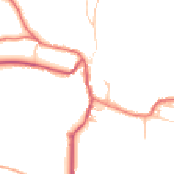 Daytime road noise heatmap for DL12 0RJ