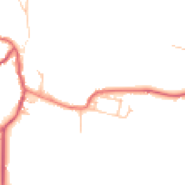 Daytime road noise heatmap for DL12 0TA