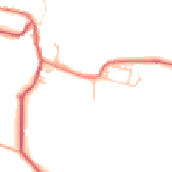 Daytime road noise heatmap for DL12 0TQ