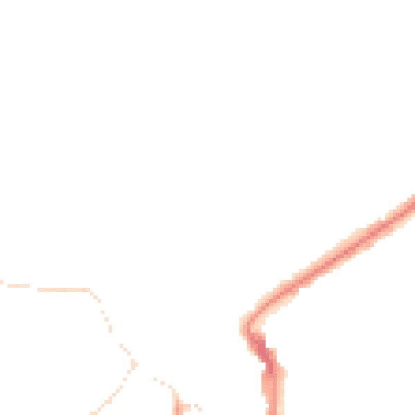 Night-time road noise heatmap for DL12 8AL