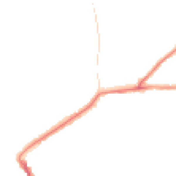 Night-time road noise heatmap for DL12 8DG