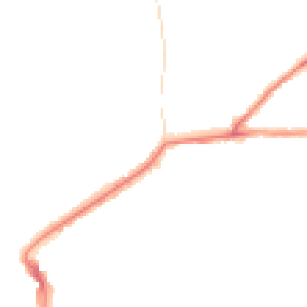 Night-time road noise heatmap for DL12 8DQ