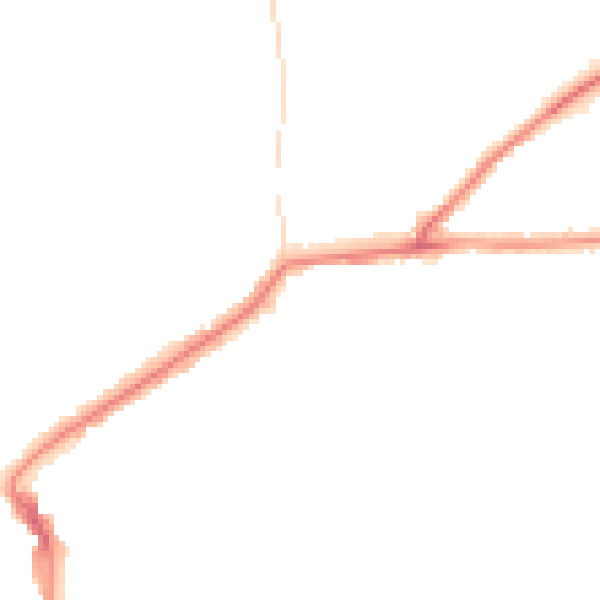 Night-time road noise heatmap for DL12 8FA