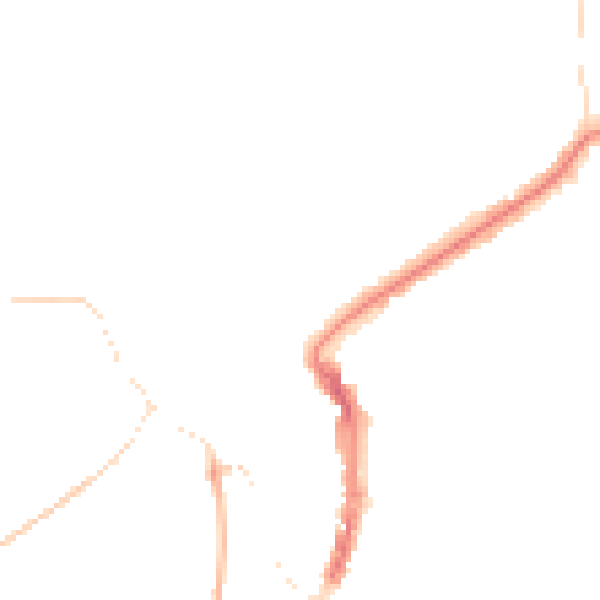 Night-time road noise heatmap for DL12 8FE