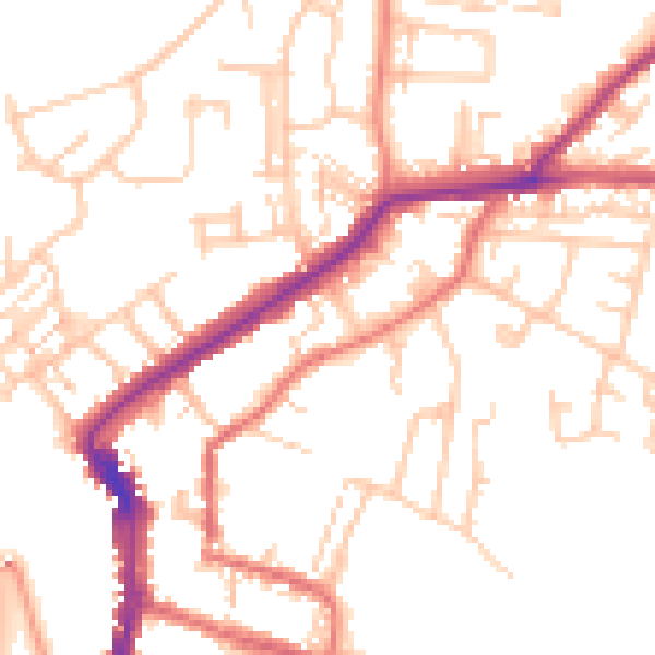 Daytime road noise heatmap for DL12 8GE