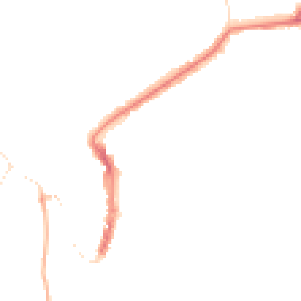 Night-time road noise heatmap for DL12 8JG