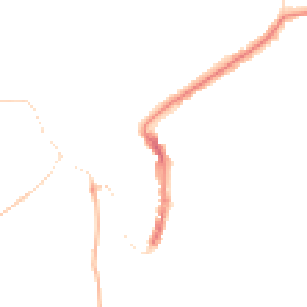 Night-time road noise heatmap for DL12 8LZ
