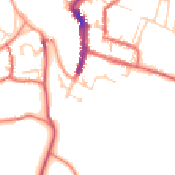 Daytime road noise heatmap for DL12 8PD