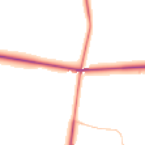 Daytime road noise heatmap for DL12 8SH