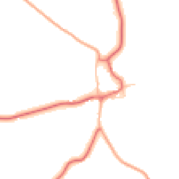 Daytime road noise heatmap for DL12 9EA