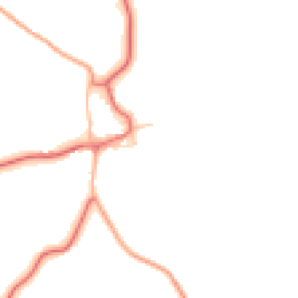 Daytime road noise heatmap for DL12 9ED