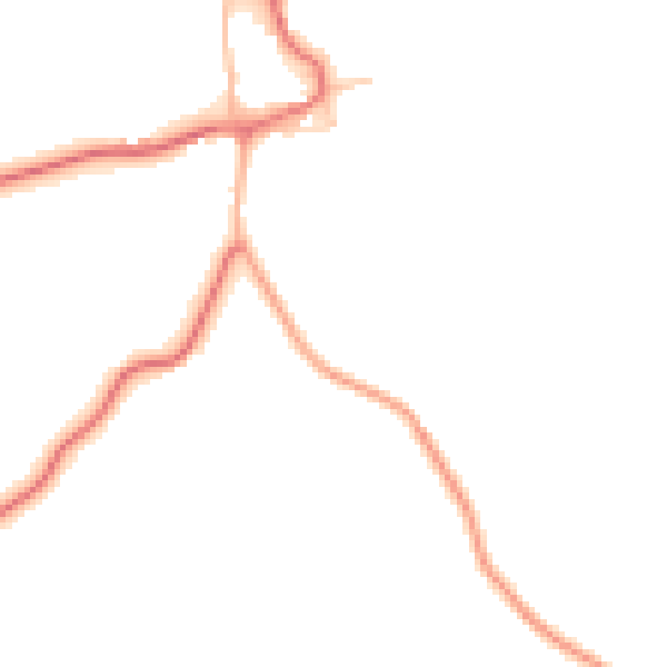 Daytime road noise heatmap for DL12 9EN